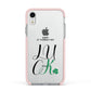 Happy St Patricks Day Luck Apple iPhone XR Impact Case Pink Edge on Silver Phone