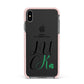 Happy St Patricks Day Luck Apple iPhone Xs Max Impact Case Pink Edge on Black Phone