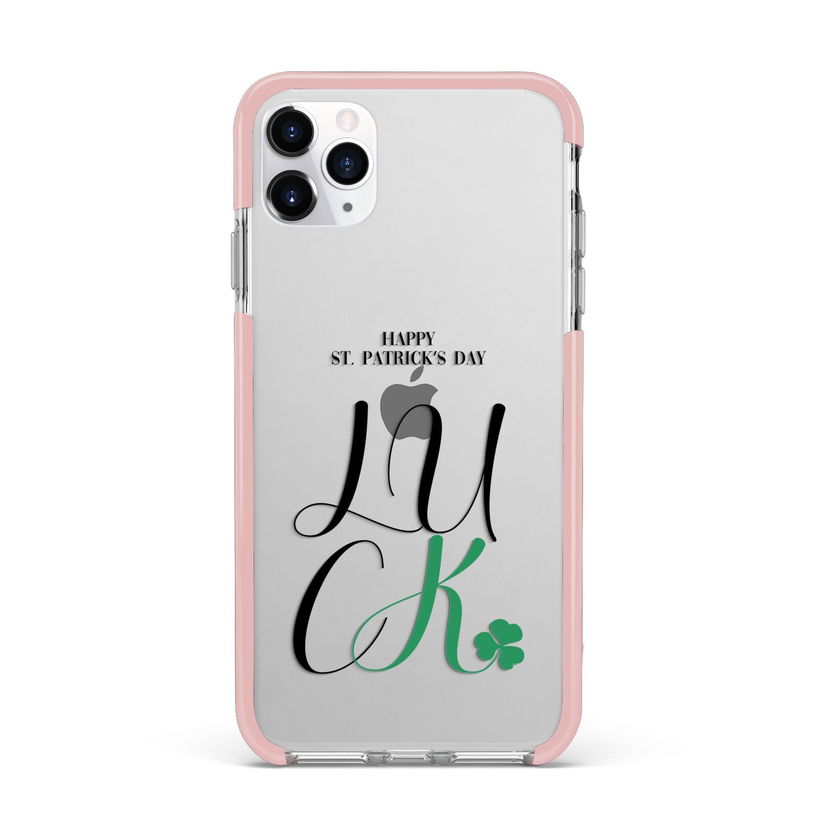 Happy St Patricks Day Luck iPhone 11 Pro Max Impact Pink Edge Case