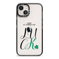 Happy St Patricks Day Luck iPhone 13 Black Impact Case on Silver phone