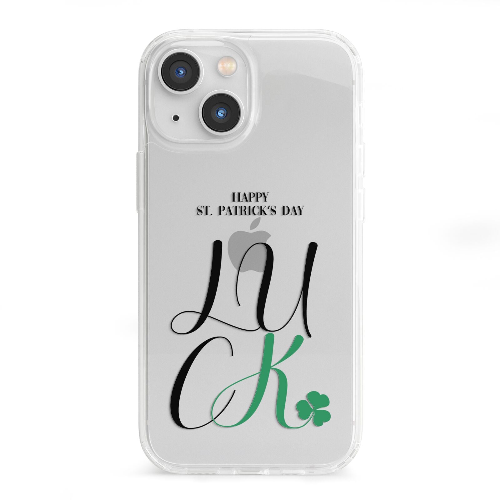 Happy St Patricks Day Luck iPhone 13 Mini Clear Bumper Case