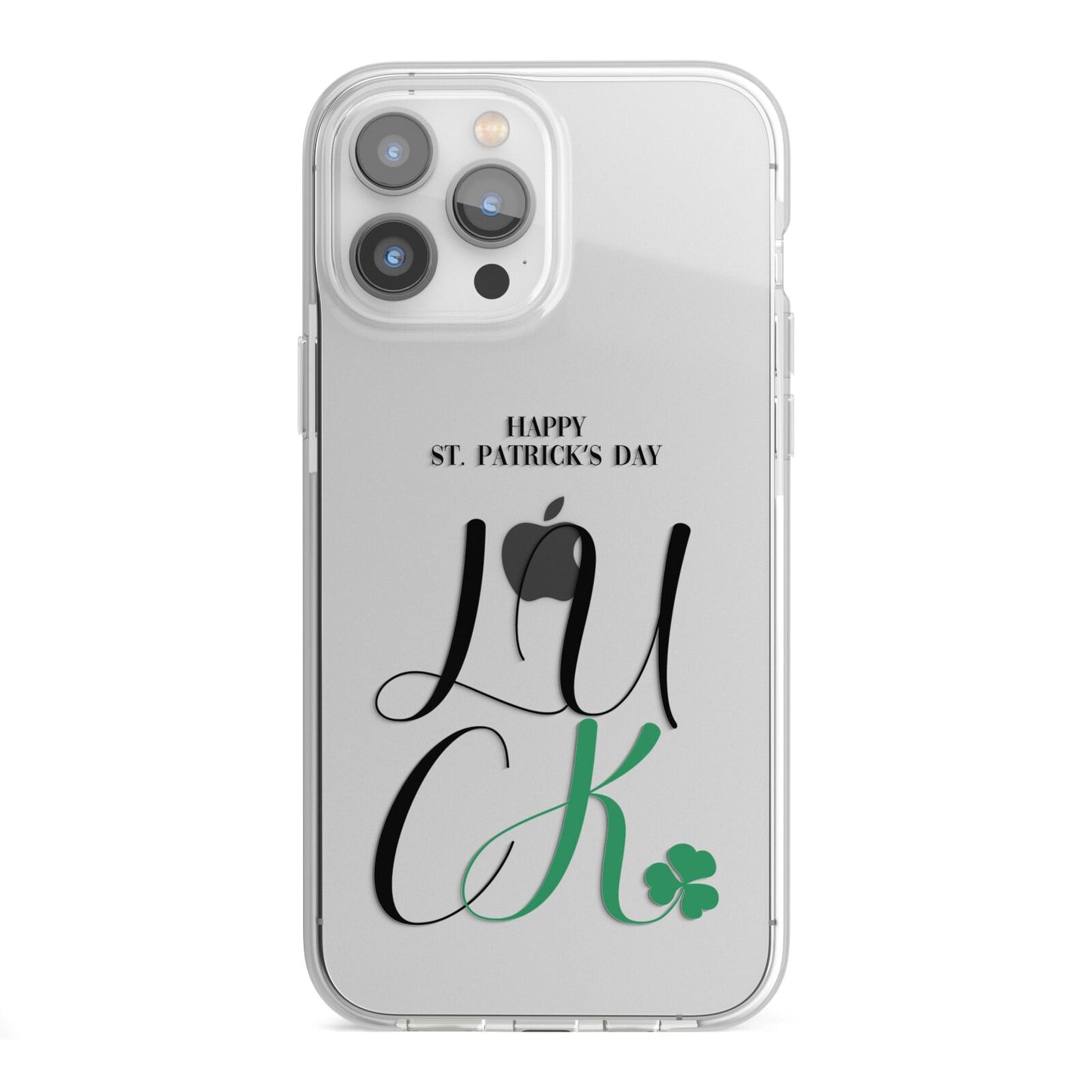 Happy St Patricks Day Luck iPhone 13 Pro Max TPU Impact Case with White Edges