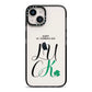 Happy St Patricks Day Luck iPhone 14 Black Impact Case on Silver phone