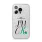 Happy St Patricks Day Luck iPhone 14 Pro Glitter Tough Case Silver