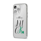 Happy St Patricks Day Luck iPhone 14 Pro Max Clear Tough Case Silver Angled Image