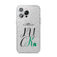 Happy St Patricks Day Luck iPhone 14 Pro Max Glitter Tough Case Silver