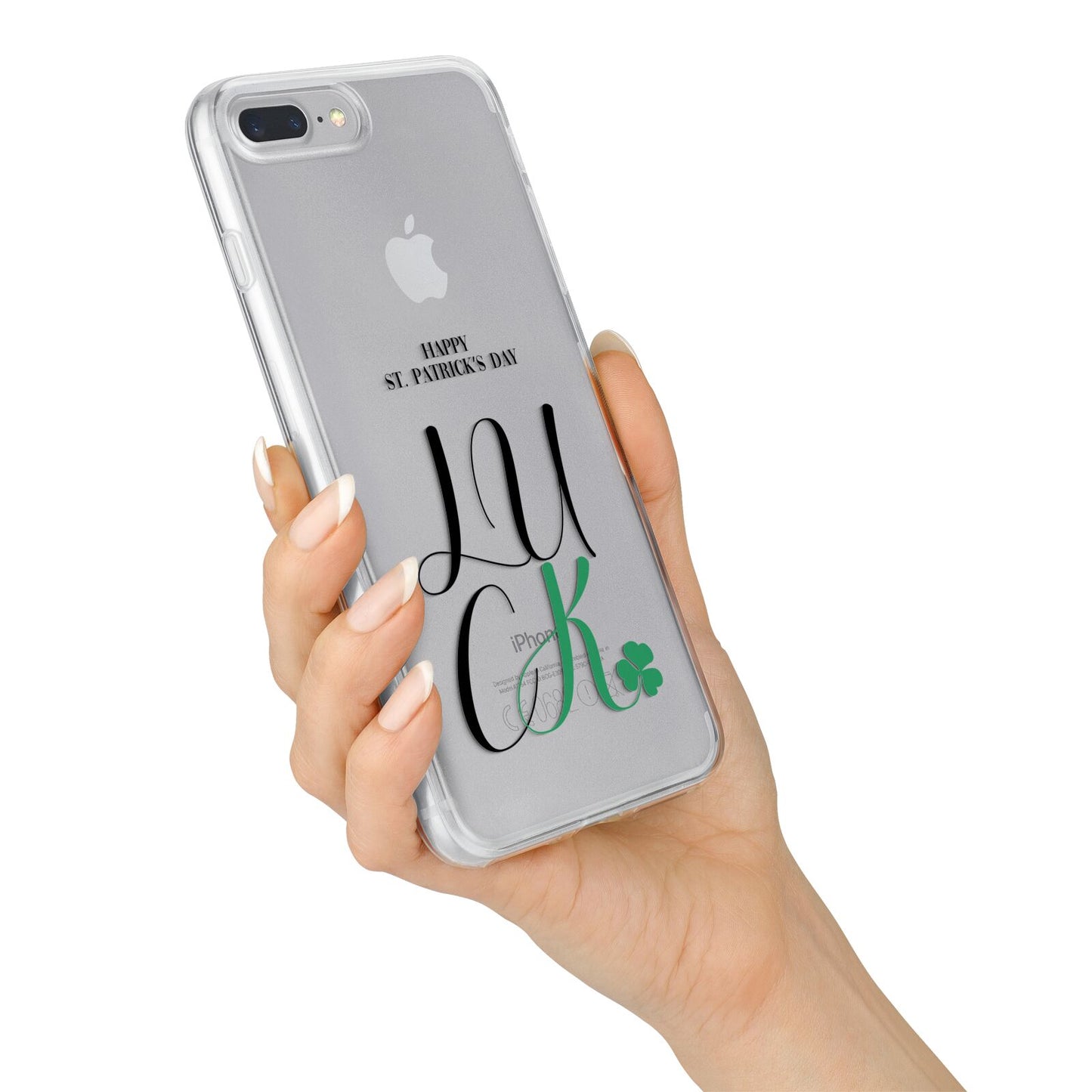 Happy St Patricks Day Luck iPhone 7 Plus Bumper Case on Silver iPhone Alternative Image