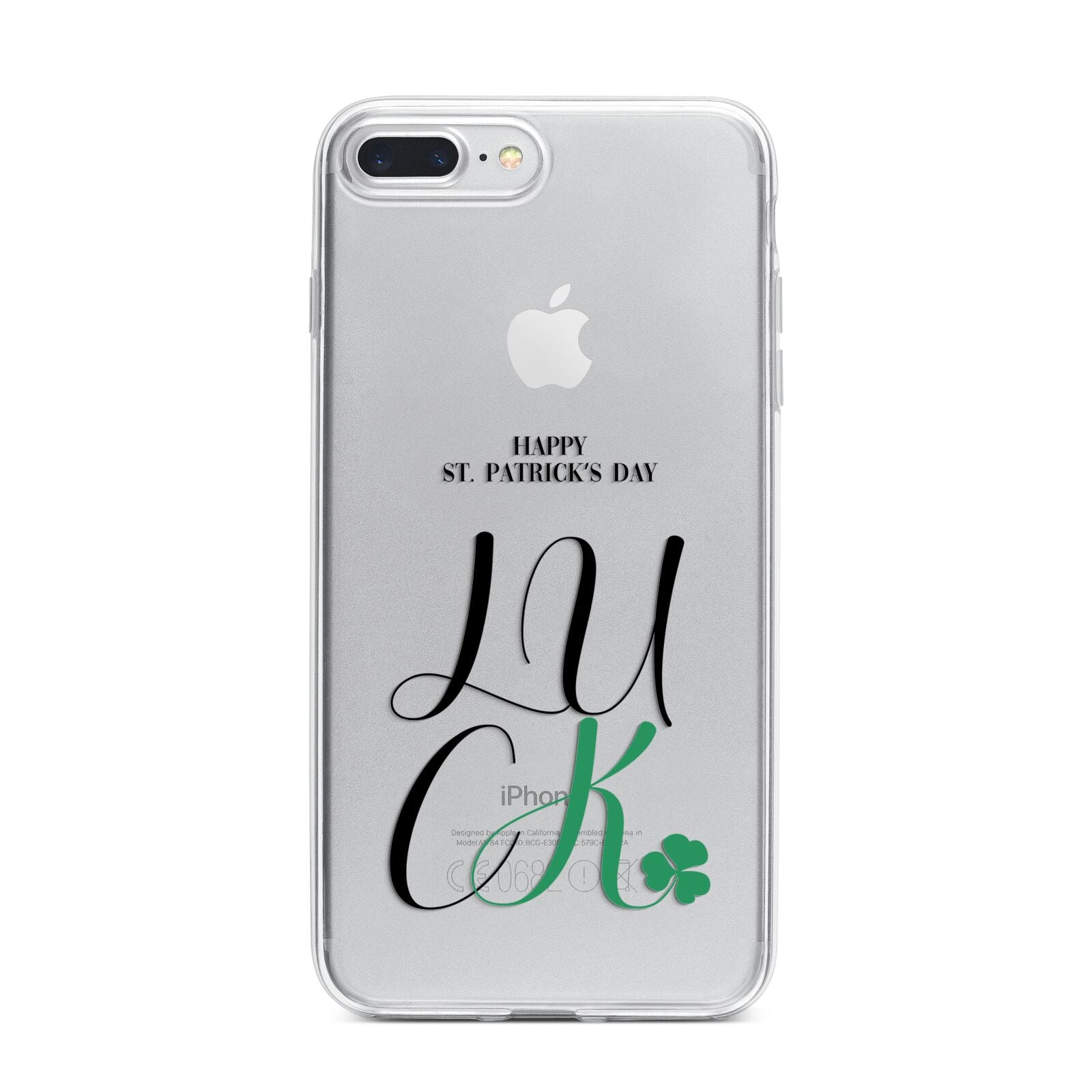 Happy St Patricks Day Luck iPhone 7 Plus Bumper Case on Silver iPhone