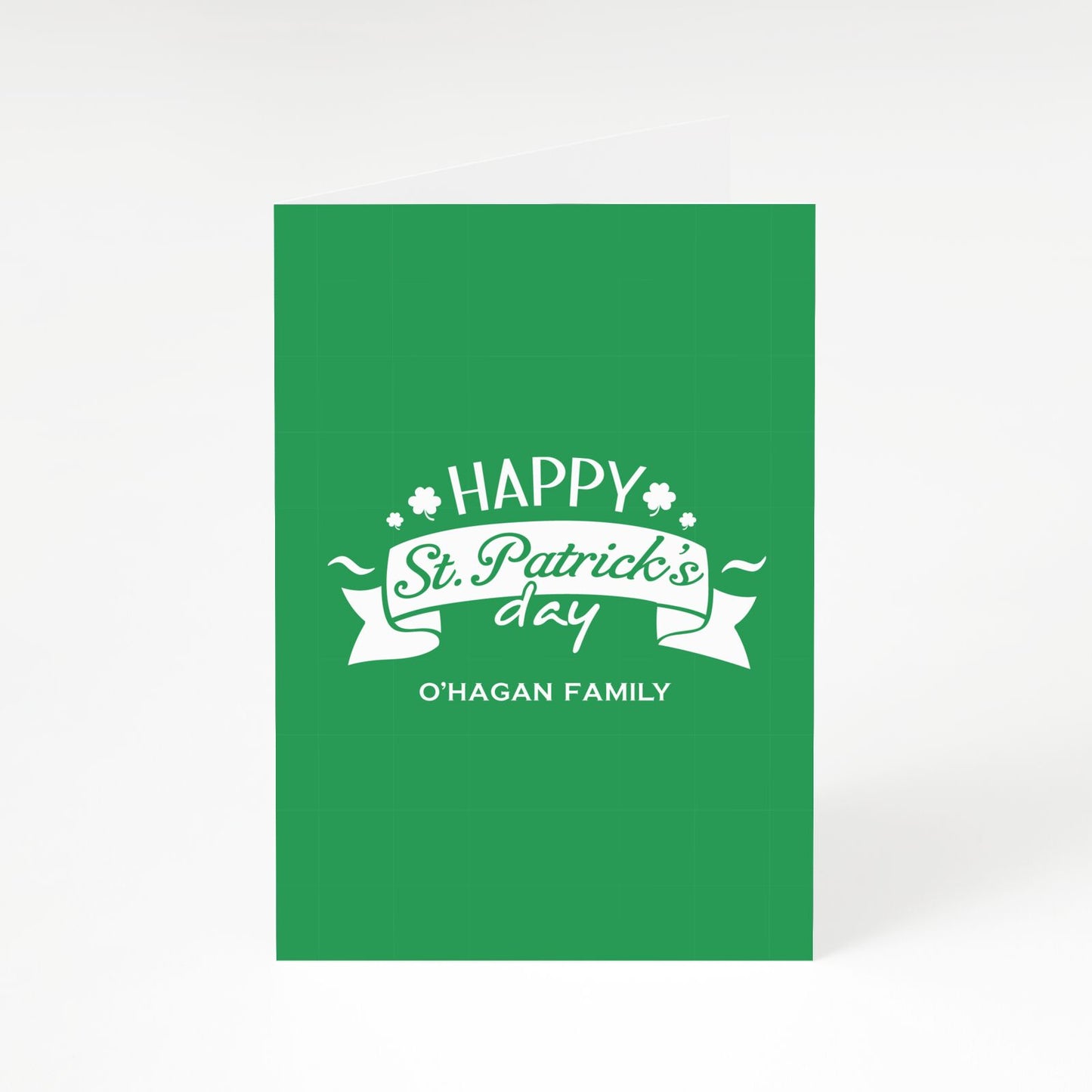 Happy St Patricks Day Personalised A5 Greetings Card