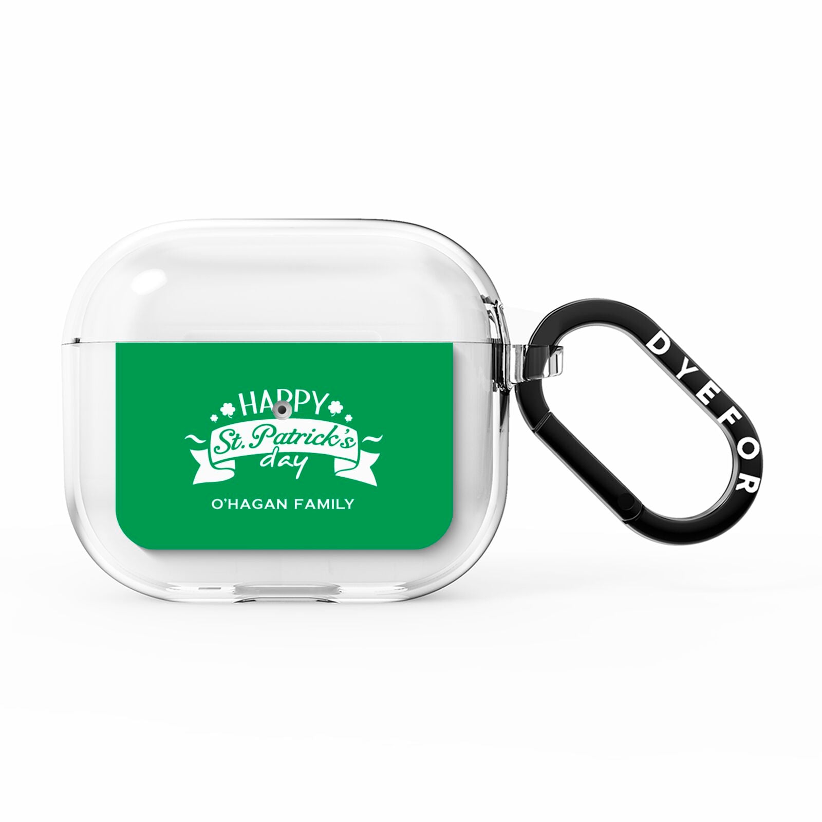 Happy St Patricks Day Personalised AirPods Clear Case 3rd Gen