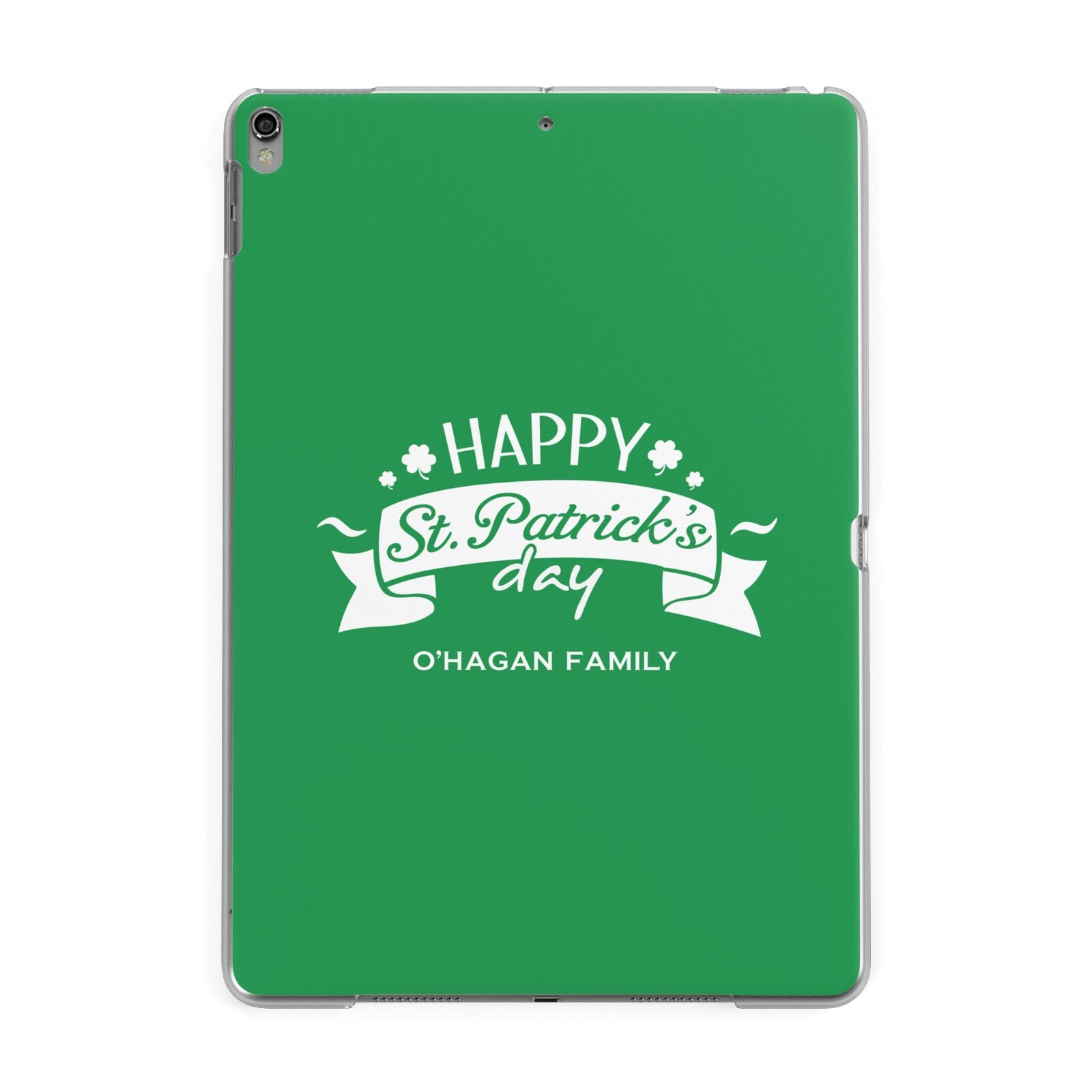 Happy St Patricks Day Personalised Apple iPad Grey Case