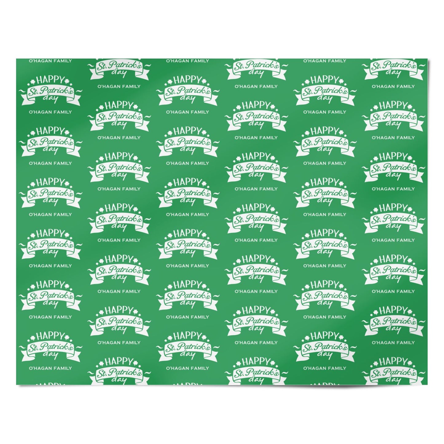Happy St Patricks Day Personalised Personalised Wrapping Paper Alternative