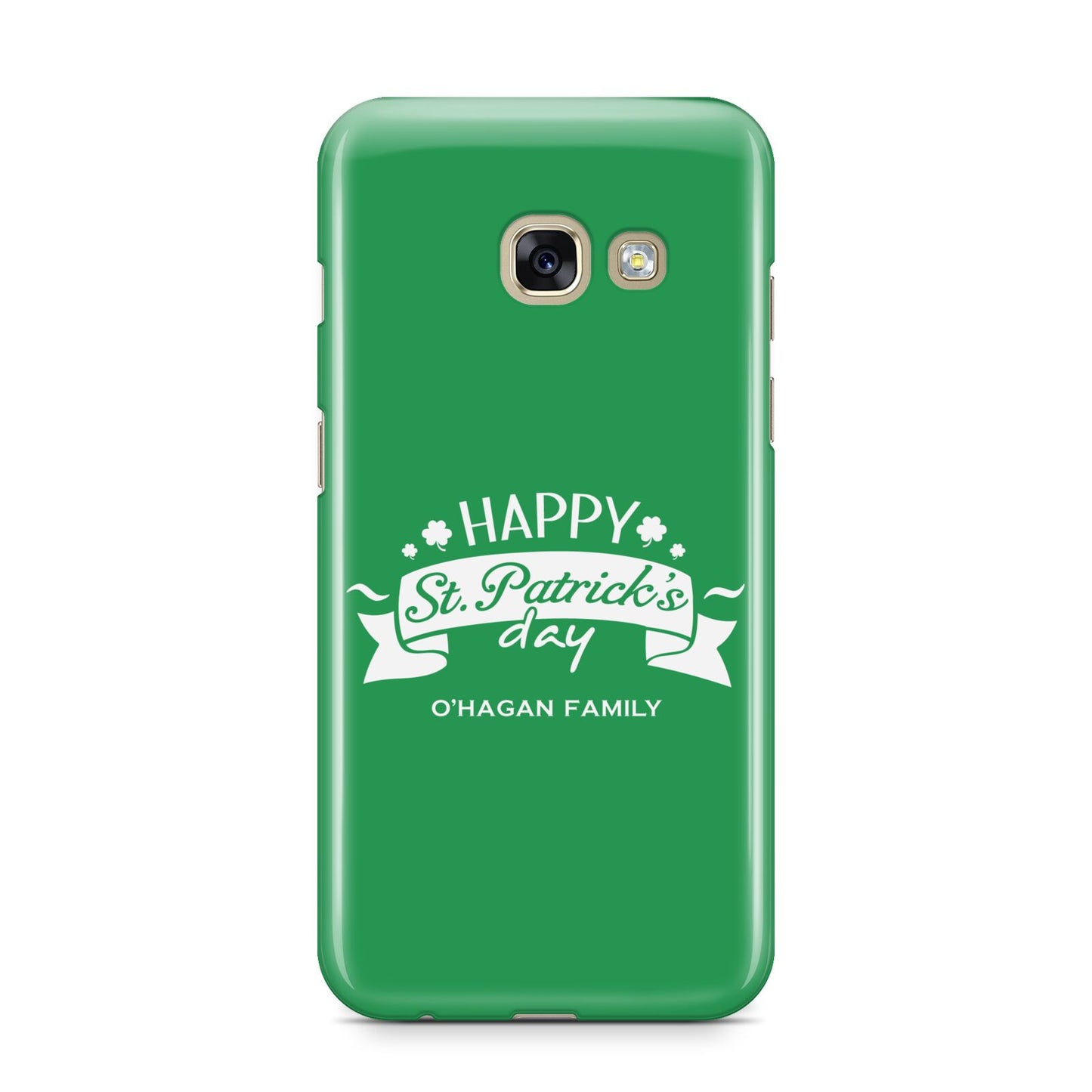 Happy St Patricks Day Personalised Samsung Galaxy A3 2017 Case on gold phone