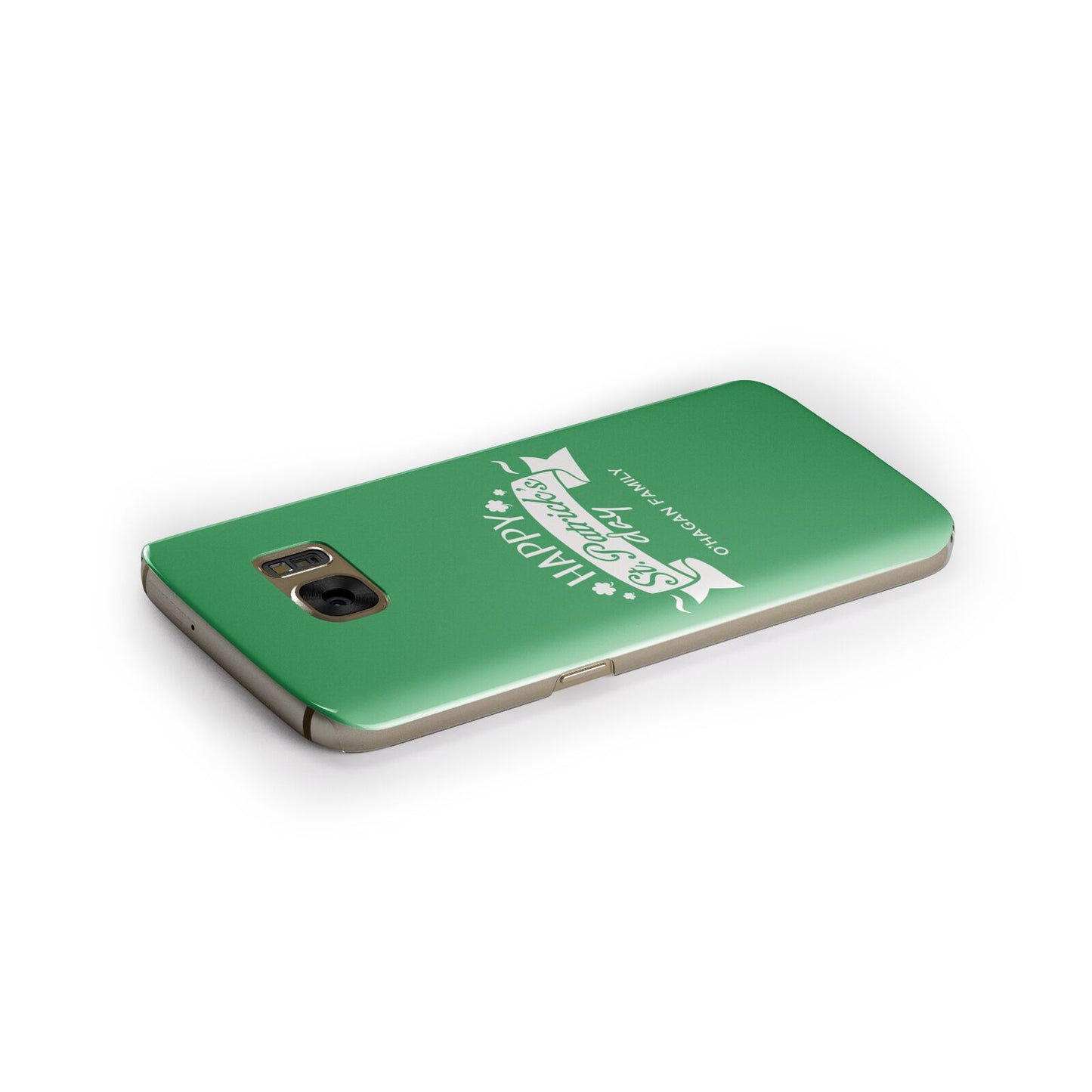 Happy St Patricks Day Personalised Samsung Galaxy Case Side Close Up