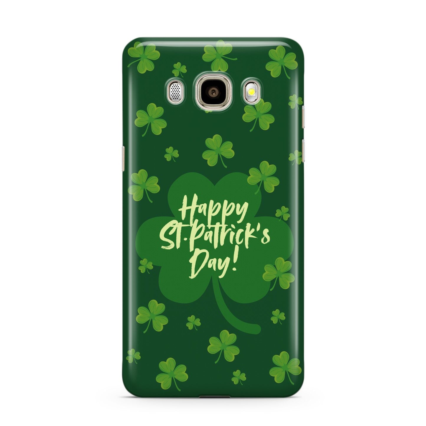 Happy St Patricks Day Samsung Galaxy J7 2016 Case on gold phone
