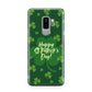 Happy St Patricks Day Samsung Galaxy S9 Plus Case on Silver phone