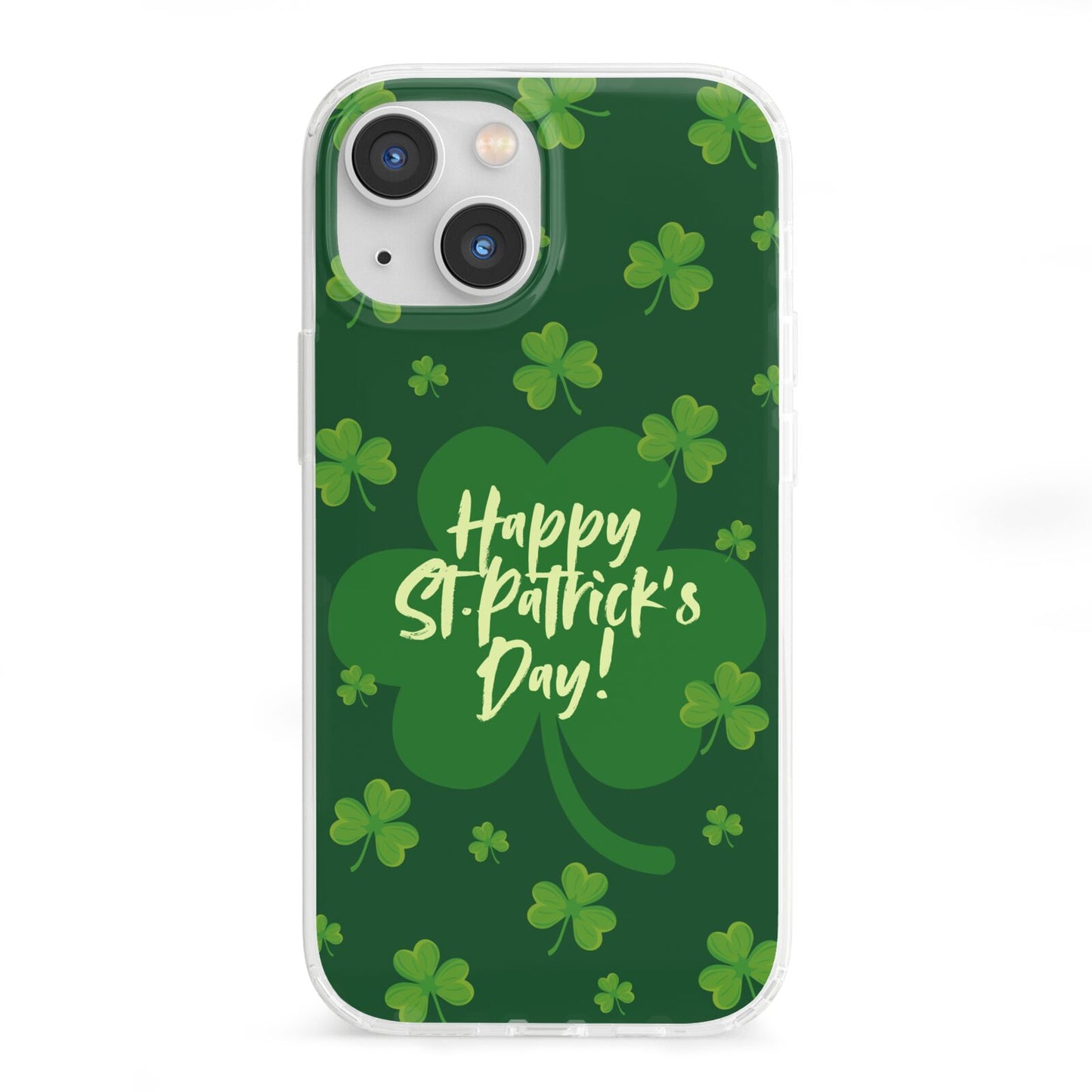 Happy St Patricks Day iPhone 13 Mini Clear Bumper Case