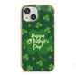 Happy St Patricks Day iPhone 13 Mini TPU Impact Case with Pink Edges