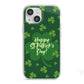 Happy St Patricks Day iPhone 13 Mini TPU Impact Case with White Edges