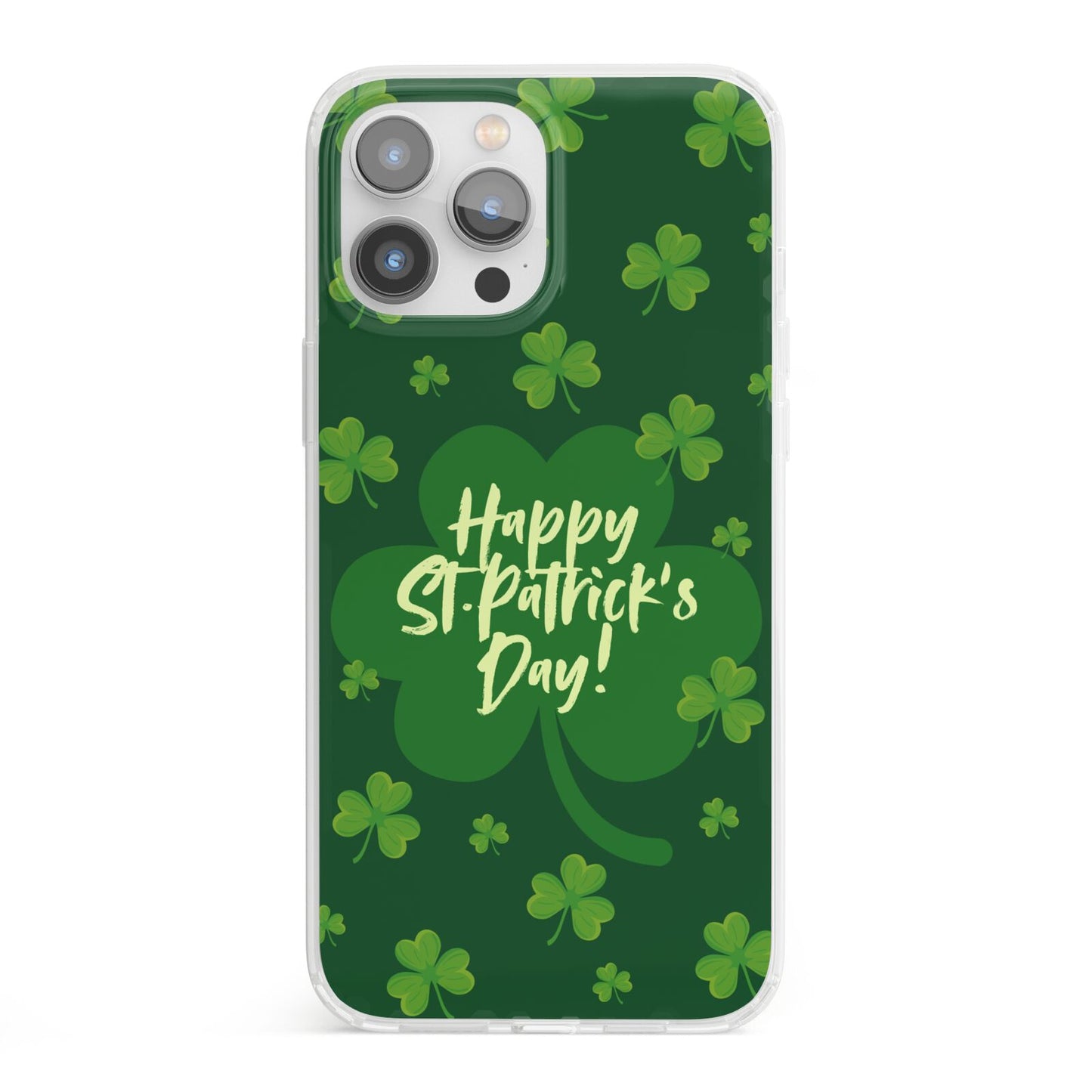 Happy St Patricks Day iPhone 13 Pro Max Clear Bumper Case