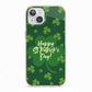Happy St Patricks Day iPhone 13 TPU Impact Case with Pink Edges