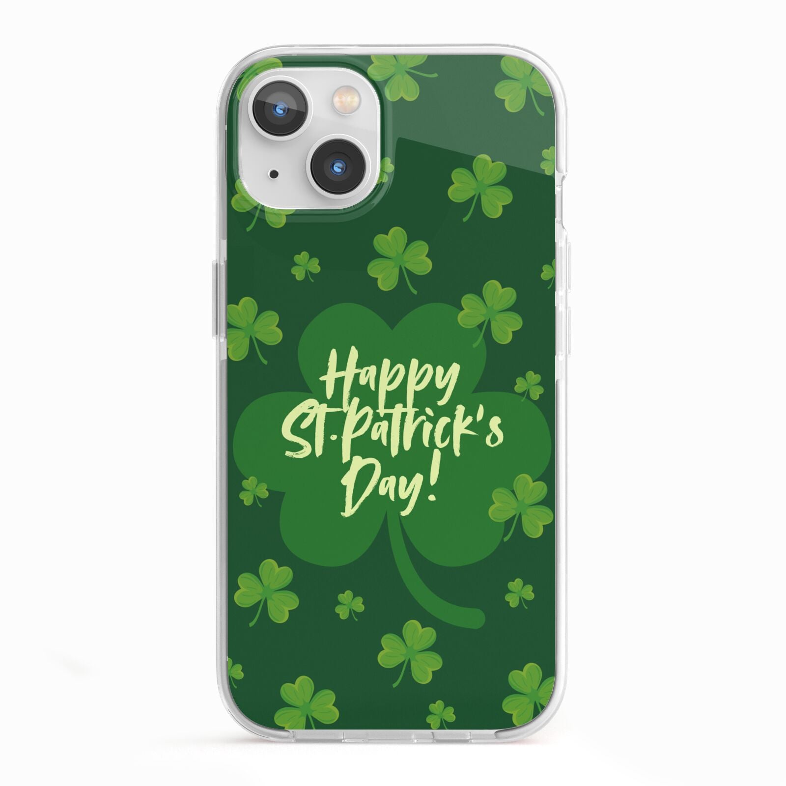 Happy St Patricks Day iPhone 13 TPU Impact Case with White Edges