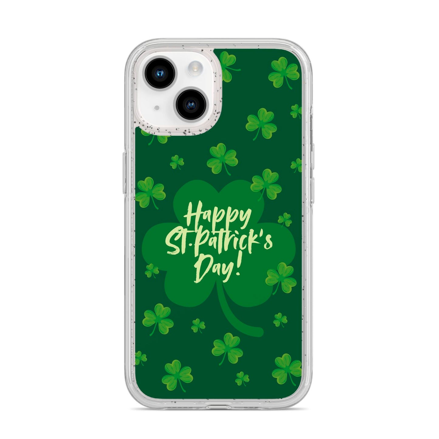 Happy St Patricks Day iPhone 14 Glitter Tough Case Starlight