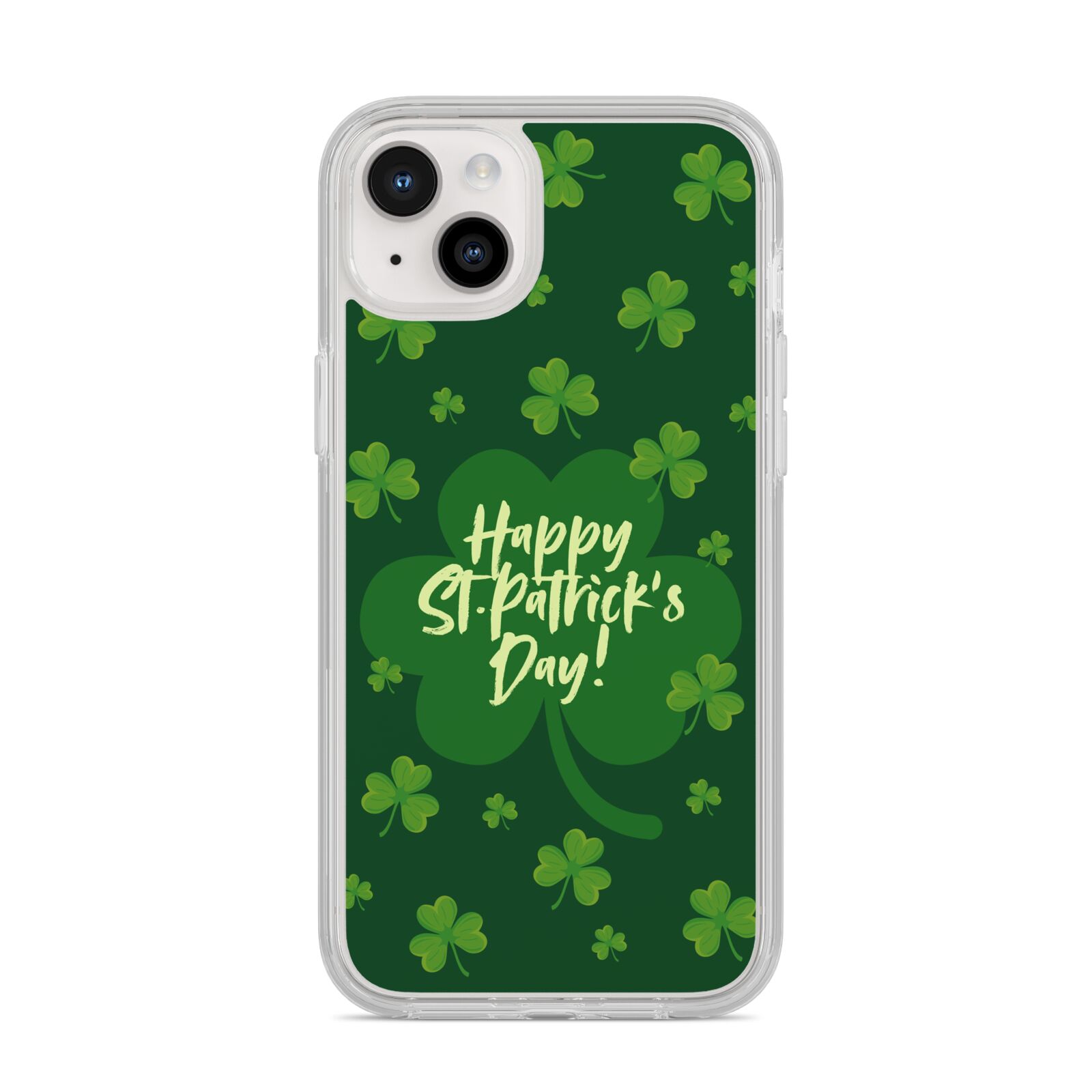 Happy St Patricks Day iPhone 14 Plus Clear Tough Case Starlight