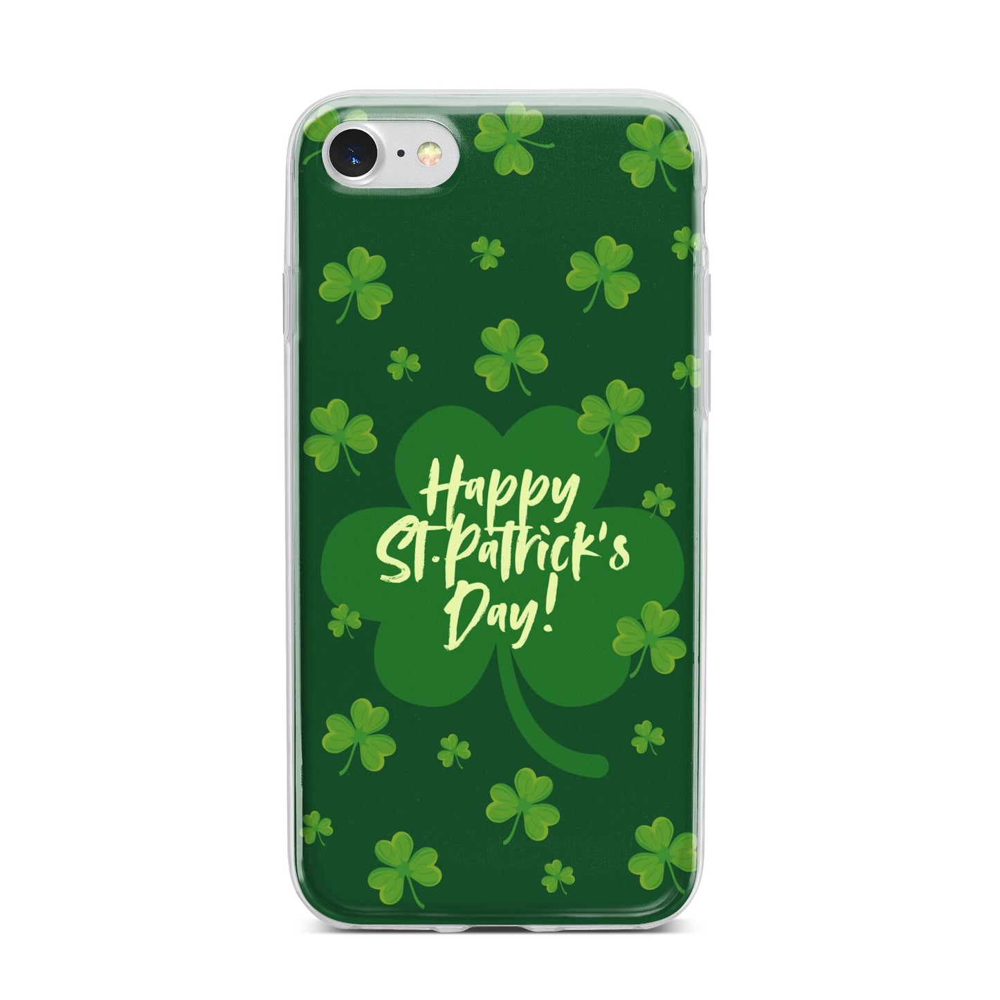 Happy St Patricks Day iPhone 7 Bumper Case on Silver iPhone
