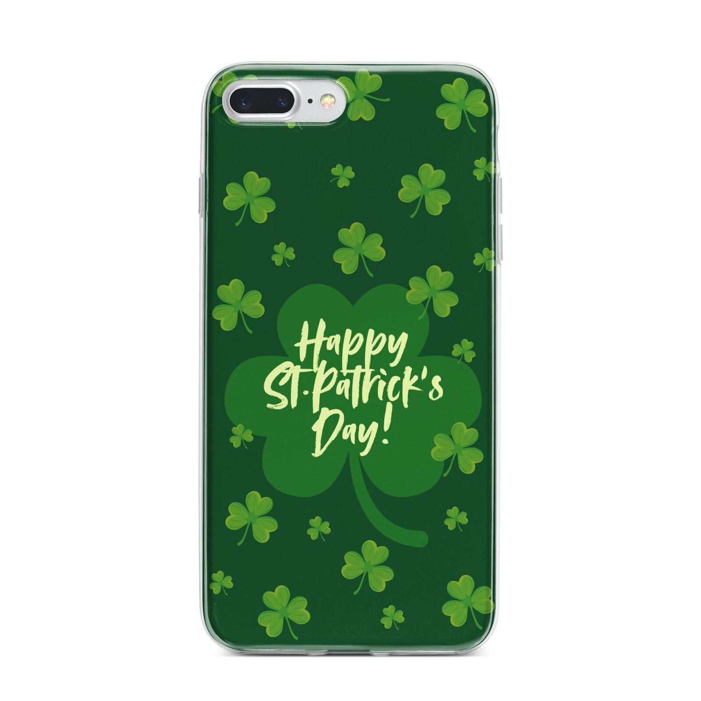 Happy St Patricks Day iPhone 7 Plus Bumper Case on Silver iPhone