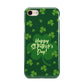 Happy St Patricks Day iPhone 8 3D Tough Case on Gold Phone