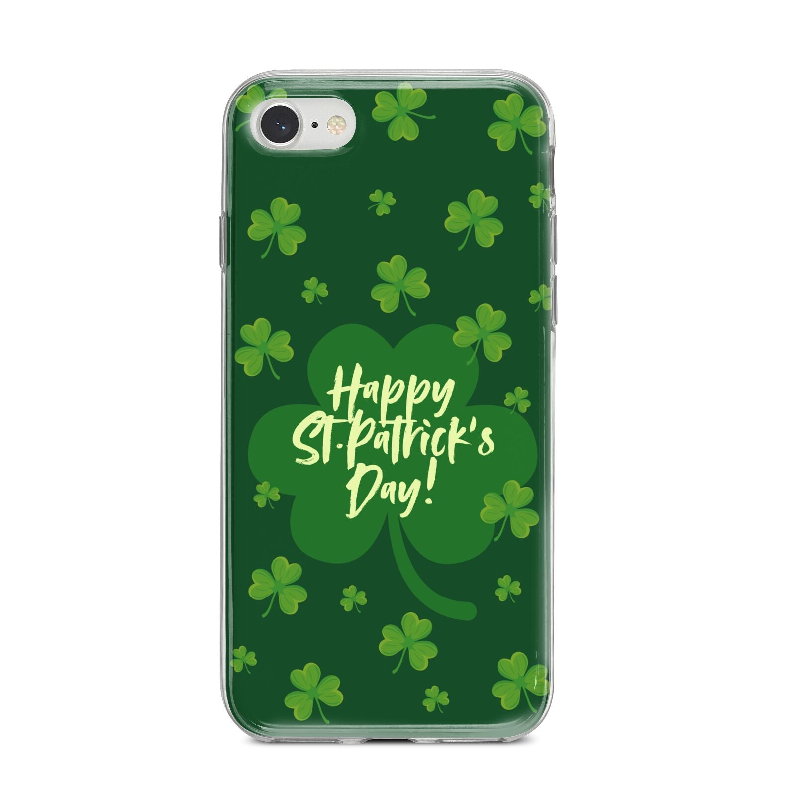Happy St Patricks Day iPhone 8 Bumper Case on Silver iPhone