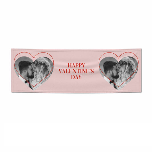Happy Valentines Day Personalised Photo 6x2 Paper Banner