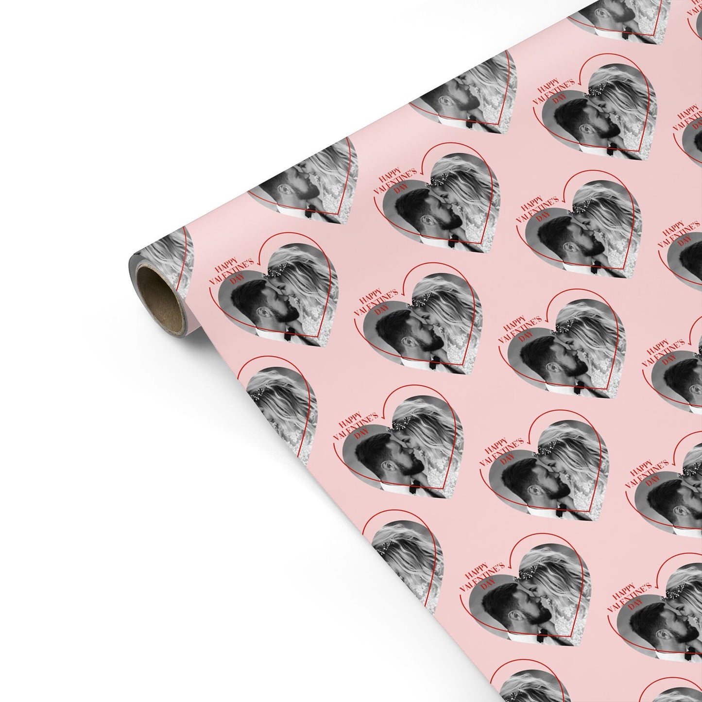 Happy Valentines Day Personalised Photo Personalised Gift Wrap