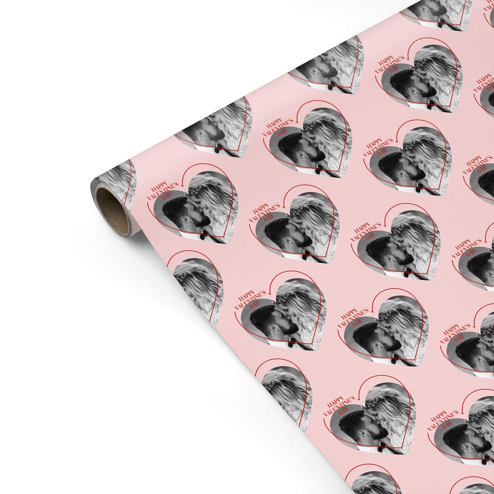 Happy Valentines Day Personalised Photo Personalised Gift Wrap