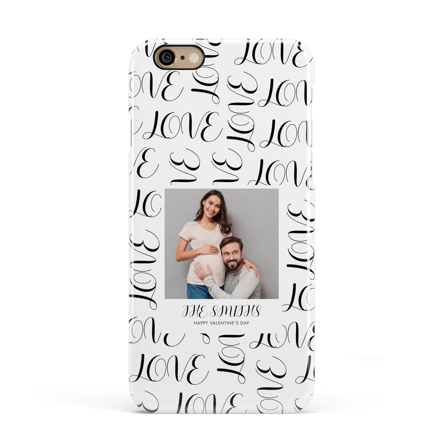 Happy Valentines Day Photo Upload Apple iPhone 6 3D Snap Case