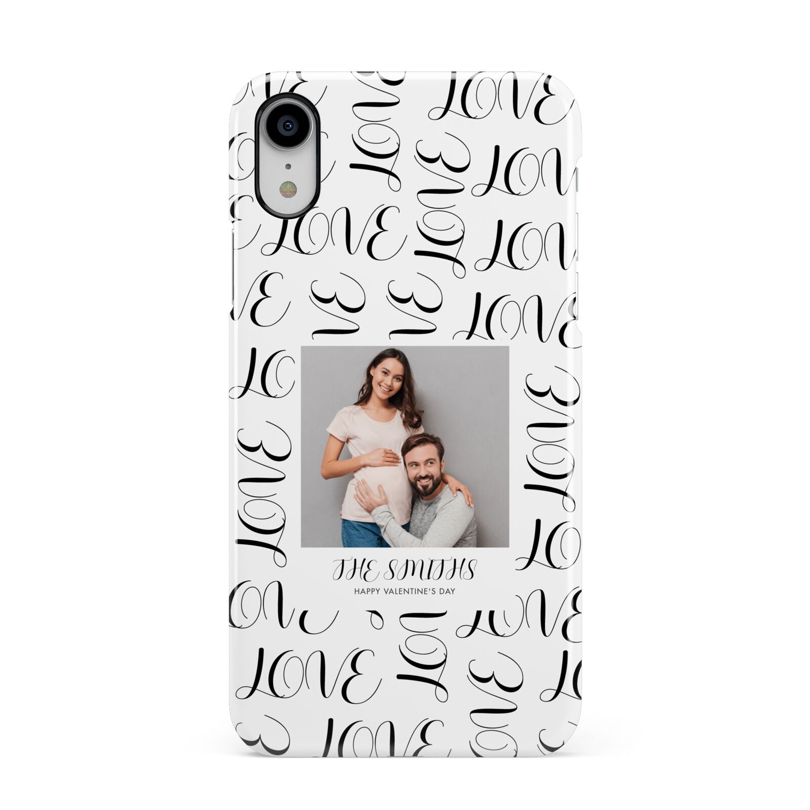 Happy Valentines Day Photo Upload Apple iPhone XR White 3D Snap Case