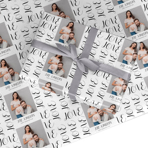 Happy Valentines Day Photo Upload Wrapping Paper