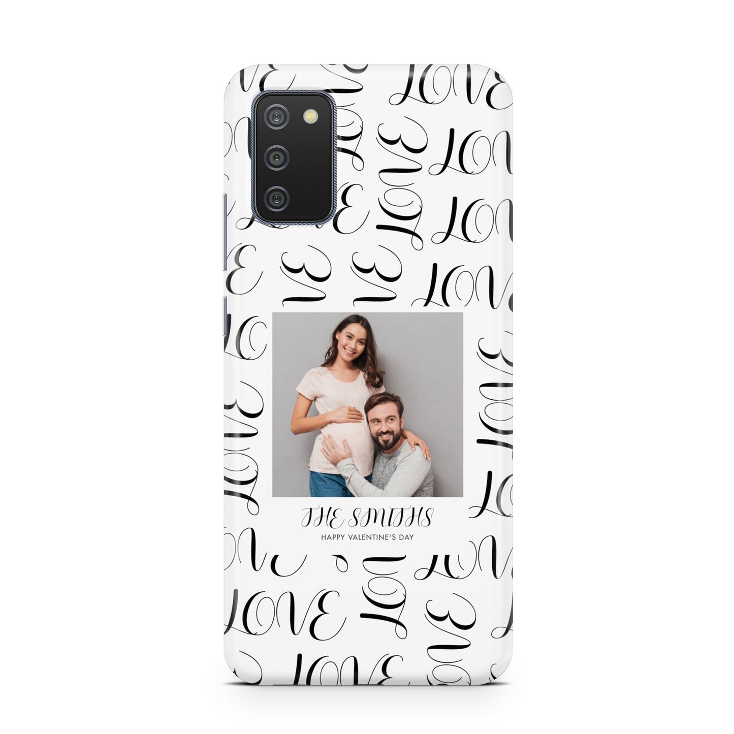 Happy Valentines Day Photo Upload Samsung A02s Case