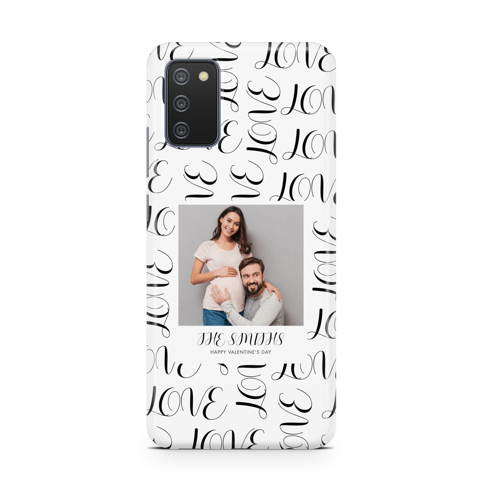 Happy Valentines Day Photo Upload Samsung A02s Case