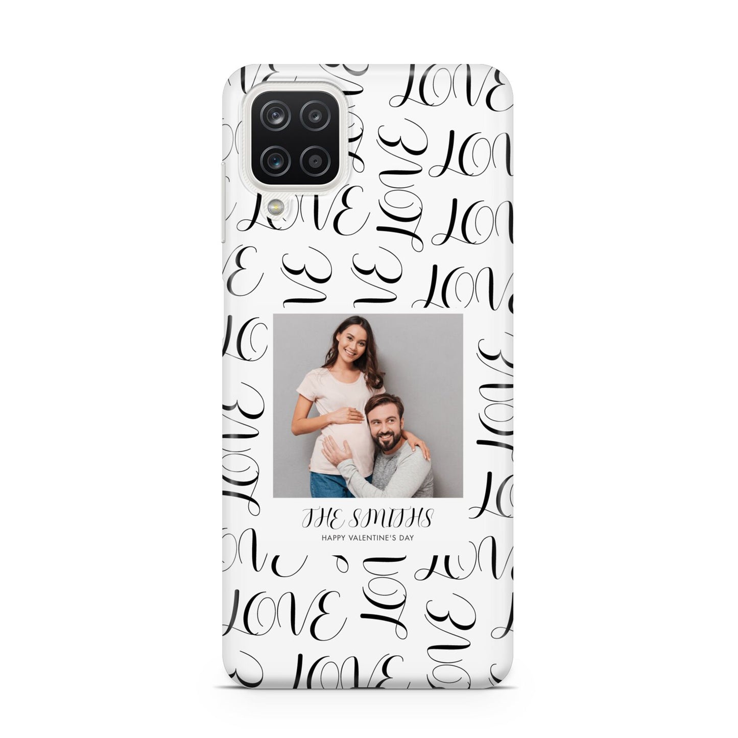 Happy Valentines Day Photo Upload Samsung M12 Case