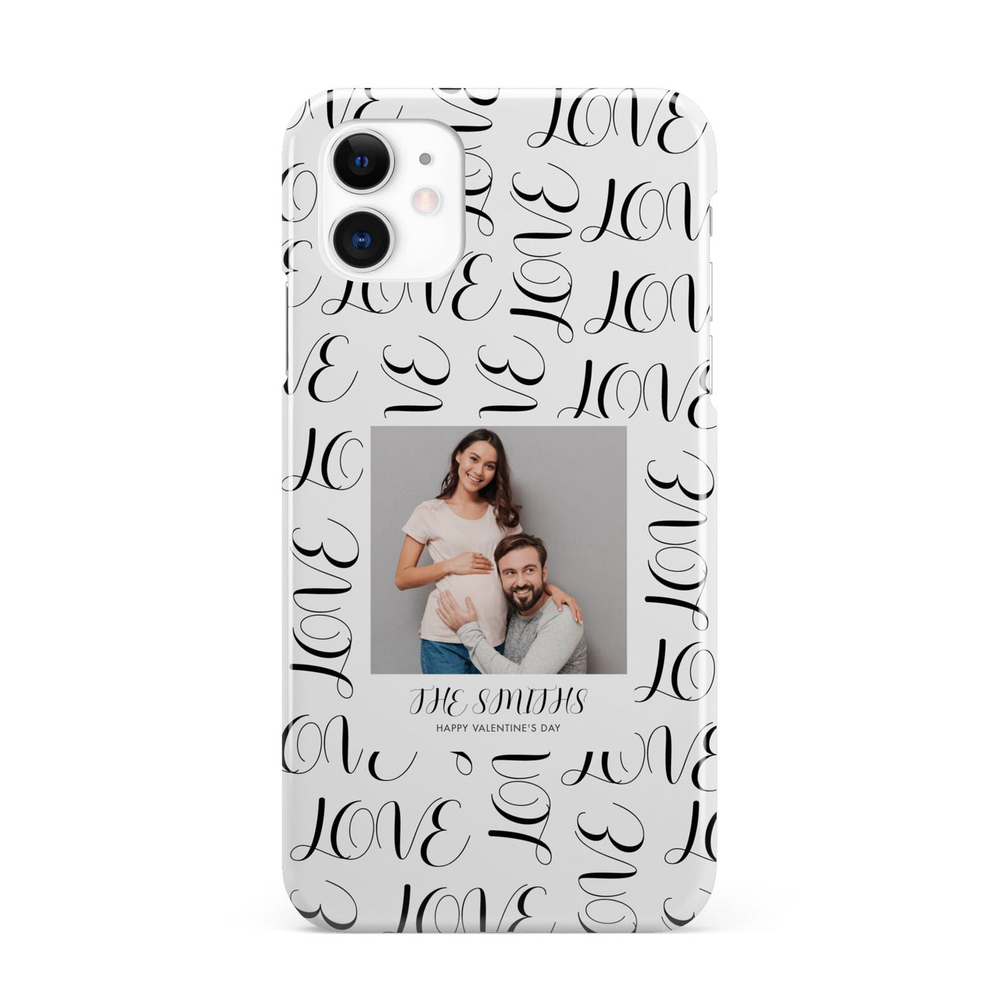 Happy Valentines Day Photo Upload iPhone 11 3D Snap Case