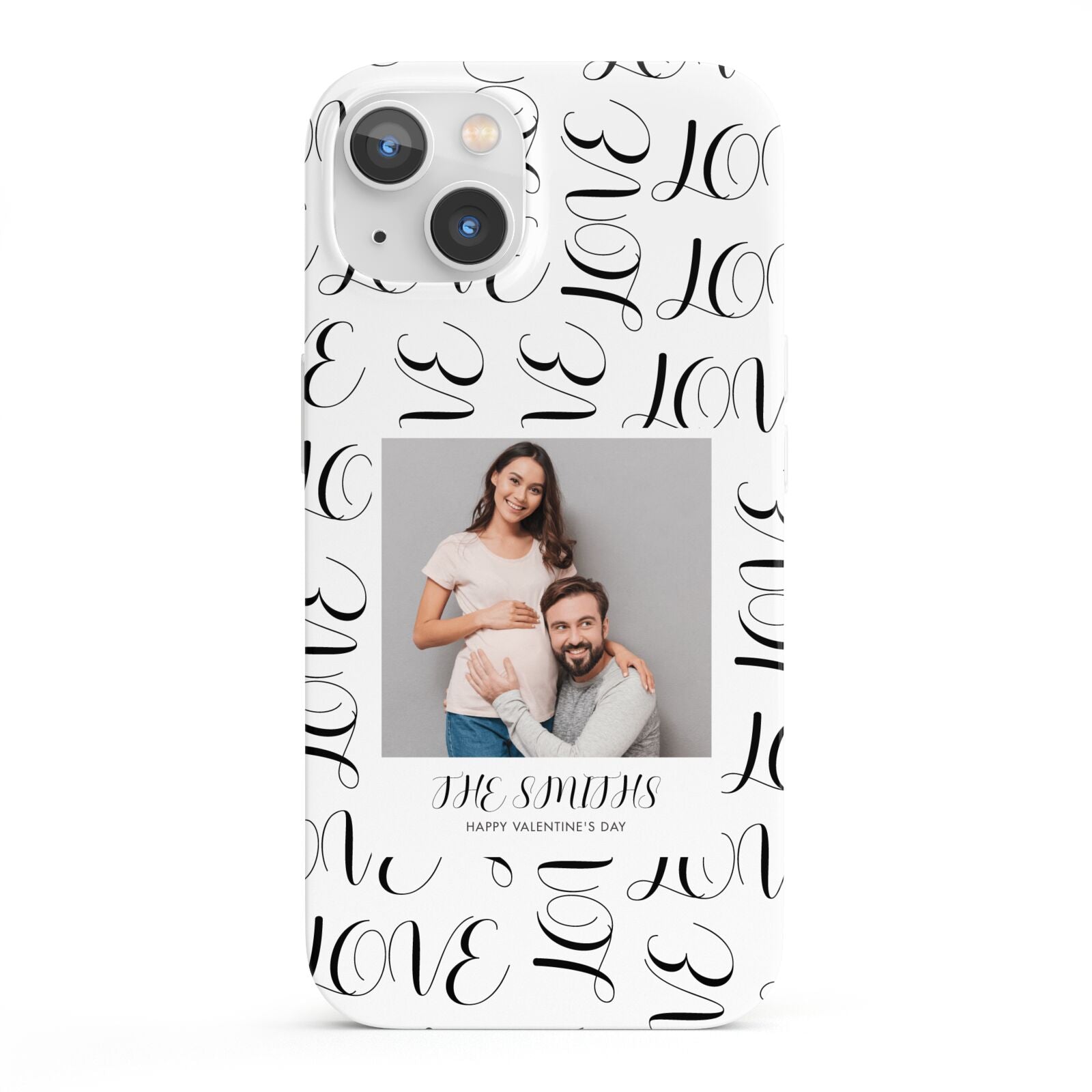 Happy Valentines Day Photo Upload iPhone 13 Full Wrap 3D Snap Case