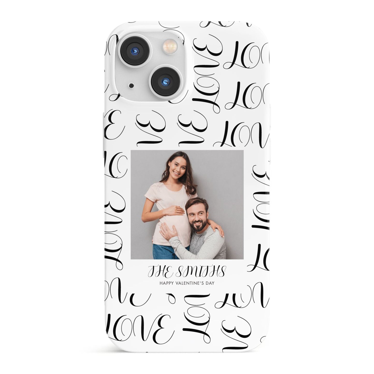 Happy Valentines Day Photo Upload iPhone 13 Mini Full Wrap 3D Snap Case