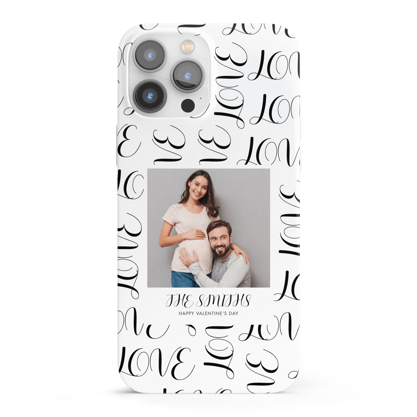 Happy Valentines Day Photo Upload iPhone 13 Pro Max Full Wrap 3D Snap Case