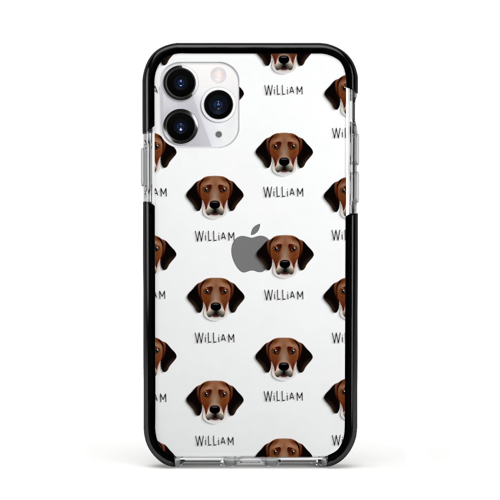 Harrier Icon with Name Apple iPhone 11 Pro in Silver with Black Impact Case
