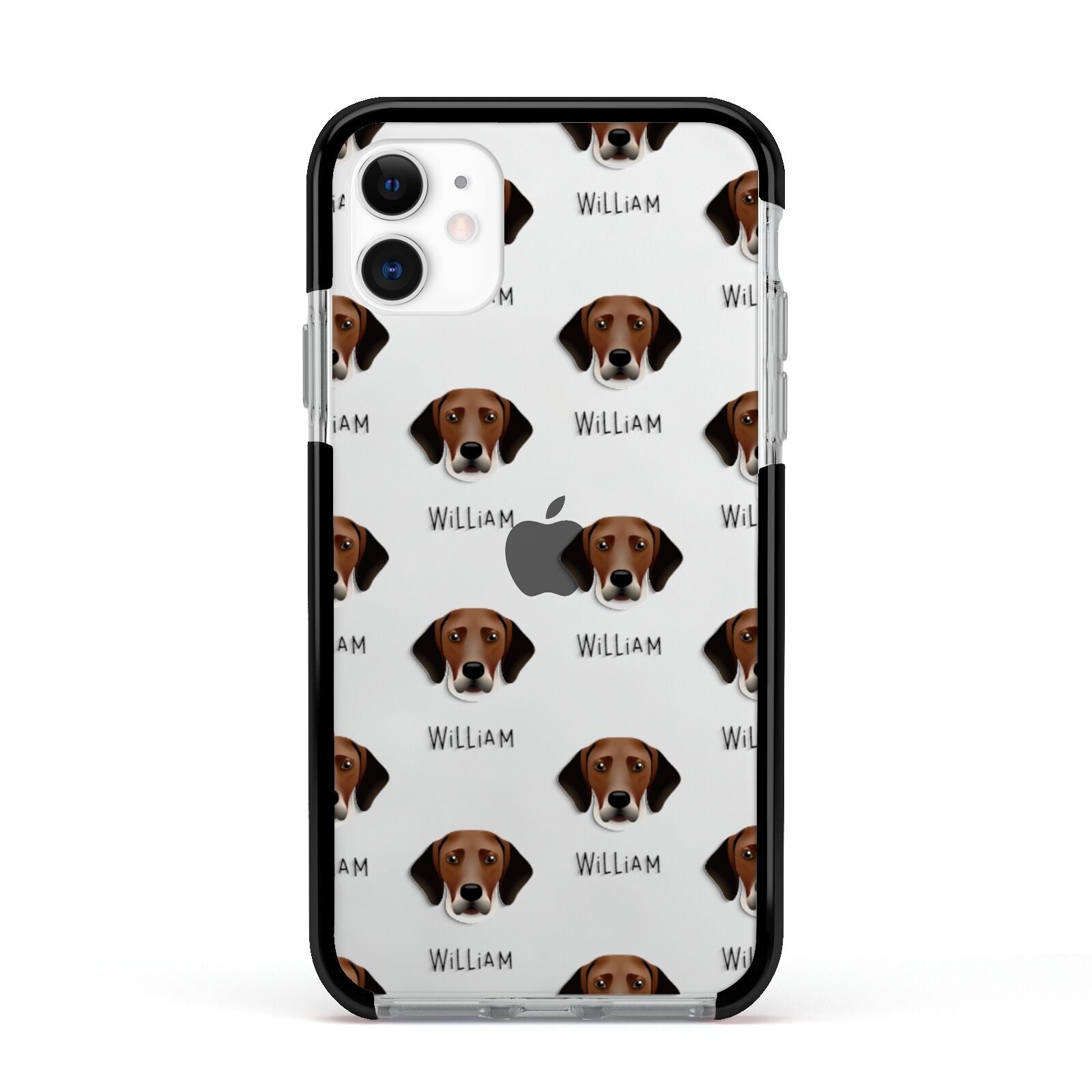 Harrier Icon with Name Apple iPhone 11 in White with Black Impact Case