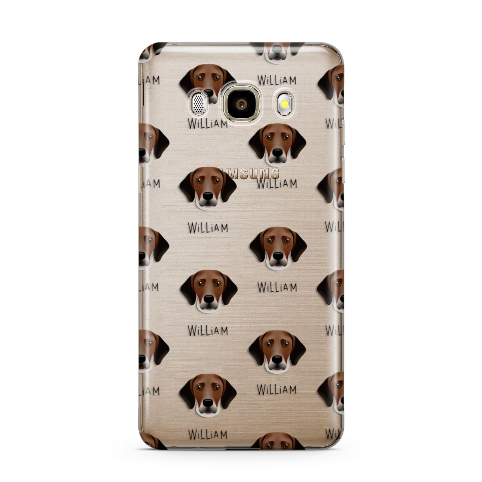 Harrier Icon with Name Samsung Galaxy J7 2016 Case on gold phone