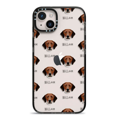 Harrier Icon with Name iPhone 14 Plus Black Impact Case on Silver phone