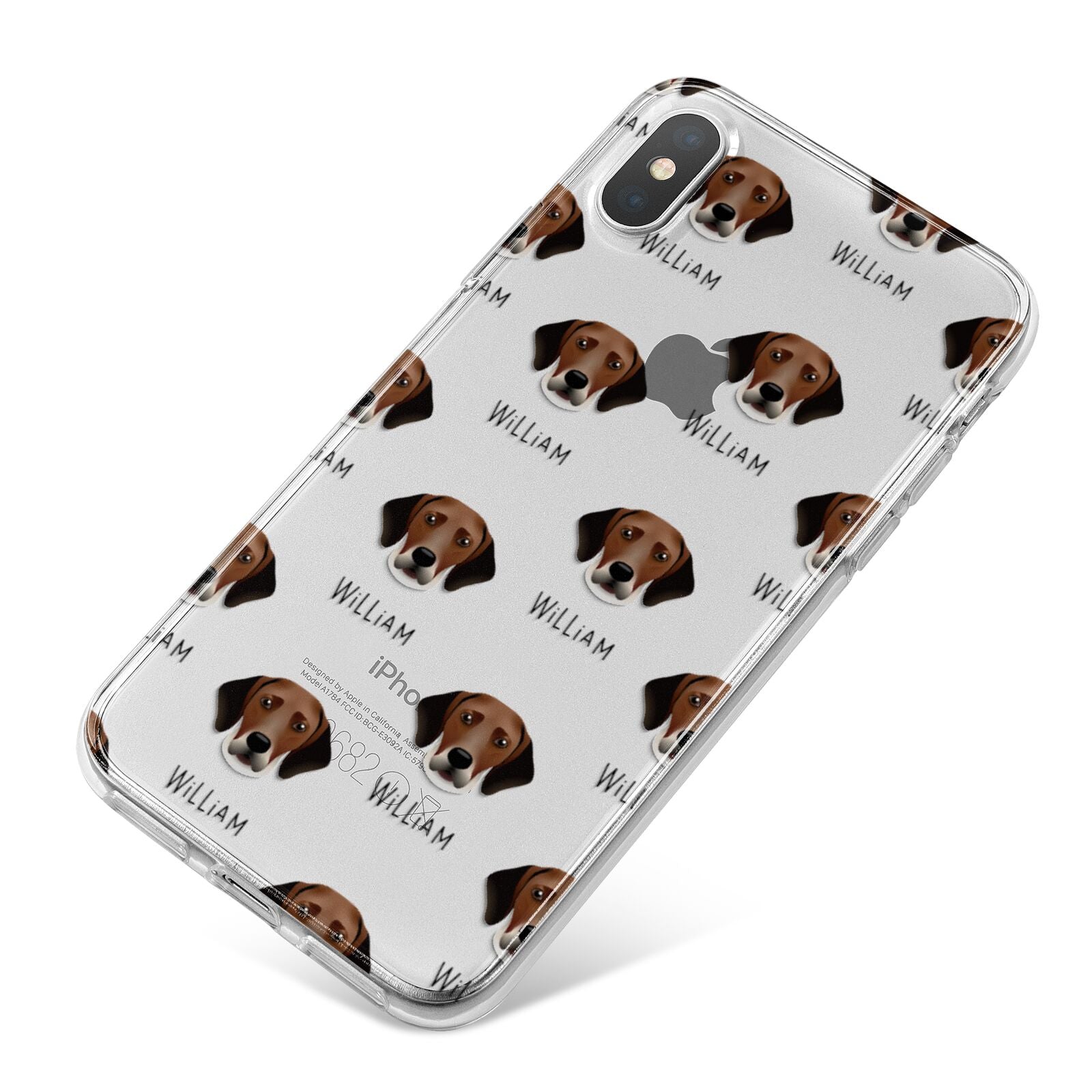 Harrier Icon with Name iPhone X Bumper Case on Silver iPhone